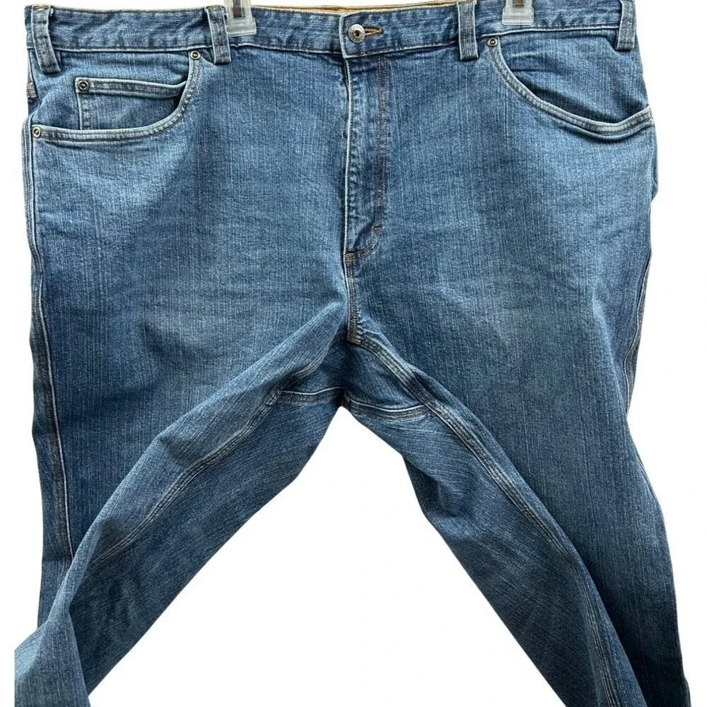 Duluth Trading Flex Ballroom Jeans 44x32 Relaxed Fit Mens Blue Denim‎ Cotton